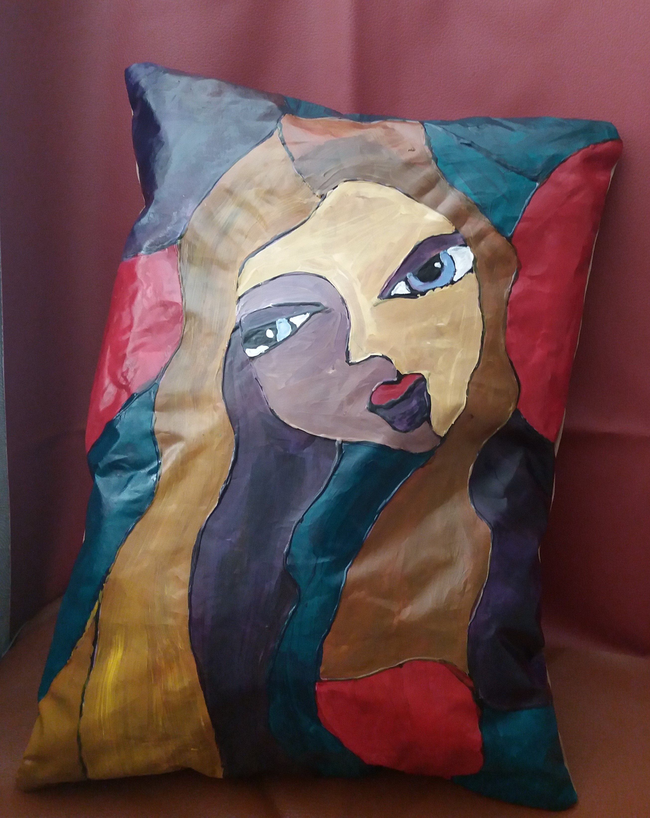 کوسن نقاشی روی پارچه